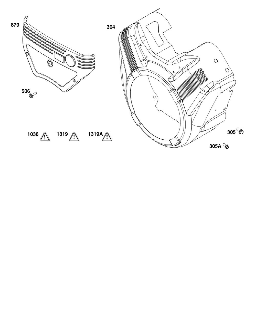 Blower Housing Group Diagram and Parts List for 356777-0147-B5 200000 - 399999 Briggs and Stratton Engine